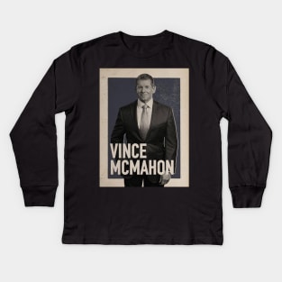 Vince McMahon Kids Long Sleeve T-Shirt